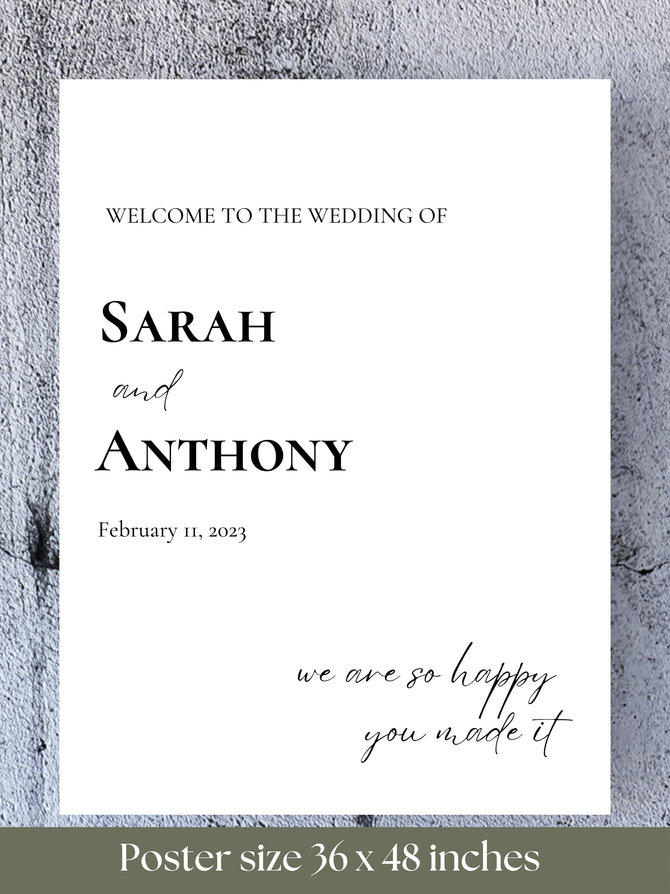 Wedding Welcome Sign Template, Wedding Signage, Welcome Signs ...