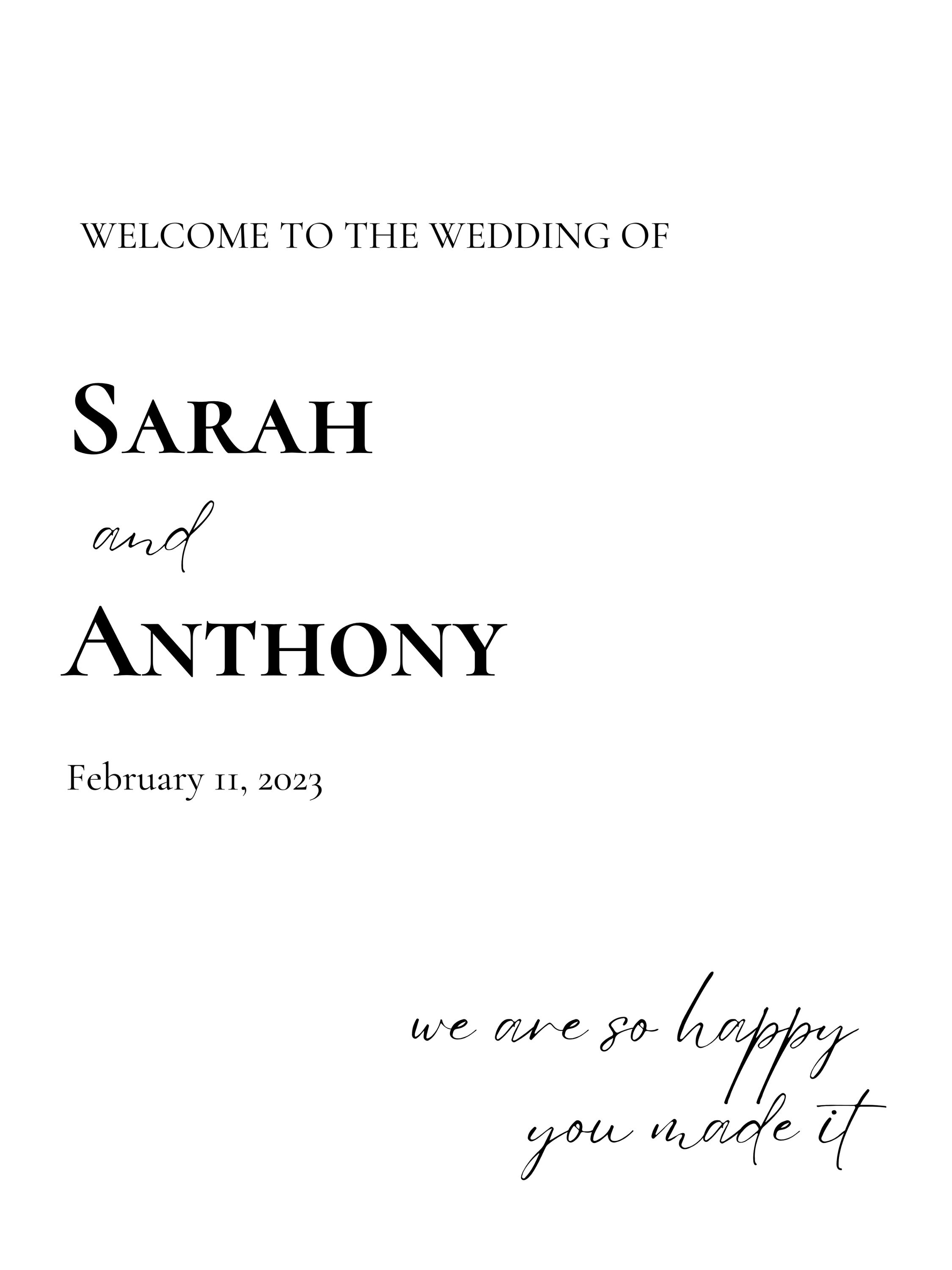 Wedding Welcome Sign Template, Wedding Signage, Welcome Signs ...