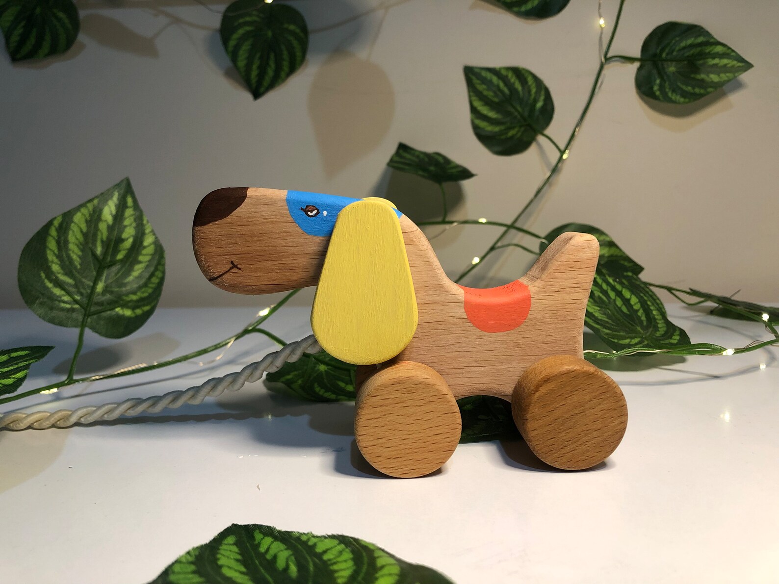 Wooden Toy Dog, Personalized Toy, Pull Along Toy, Wooden Toy for