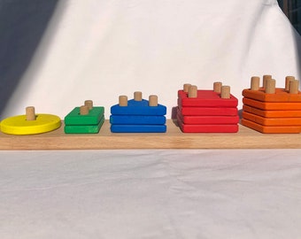 Wooden Puzzle Shapes, Shapes Puzzle, Montessori Toy, Educational Toy, Wooden Puzzle, Toddler Toy, Puzzle Toy For Kids