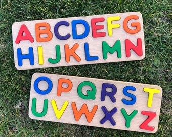 Wooden Alphabet Set, Alphabet Toy, Educational Toy, Montessori Toy, Wooden Alphabet Puzzle, Toy For Toddler, Handmade Toy, Ecofriendly Toy