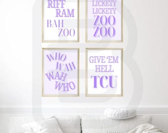 TCU Chant Digital Wall Art – Printable College Spirit Decor | PNG Download
