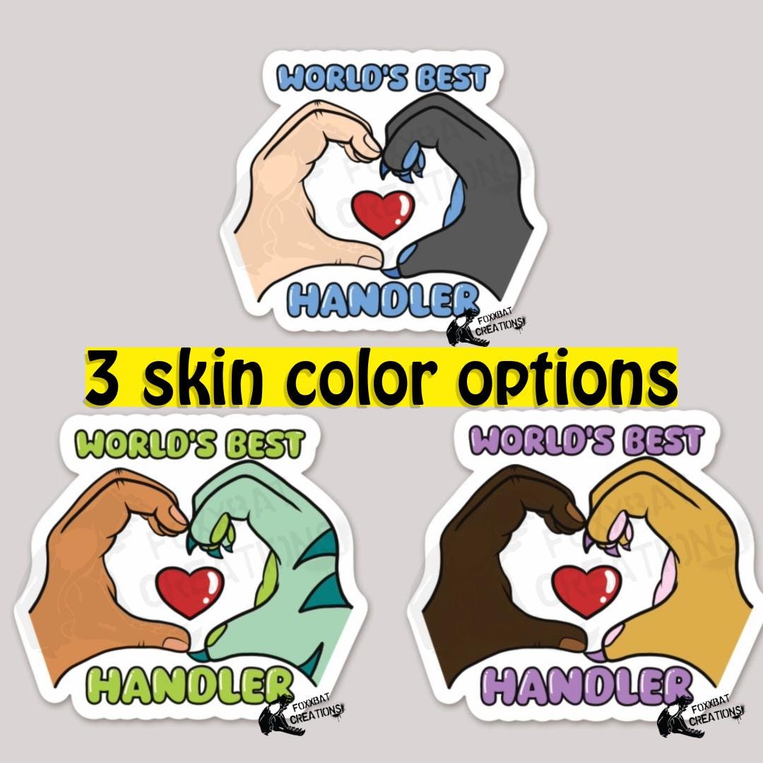World's Best Handler - Furry Sticker - Etsy