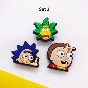 XRHOT Schuhanstecker 30PCS Rick Morty Schuh Charms Rick Morty Crocs