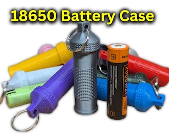 Tactical 18650 Battery Case Holder Keychain