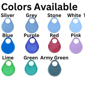 Puede incluir: Un gr&aacute;fico que muestra 15 opciones de color diferentes para un producto. Los colores se muestran en muestras en forma de l&aacute;grima. Los colores incluyen negro, plata, gris, piedra, blanco, transparente, azul de mezclilla, azul, morado, rojo, rosa, amarillo, naranja, lima, verde y verde militar.