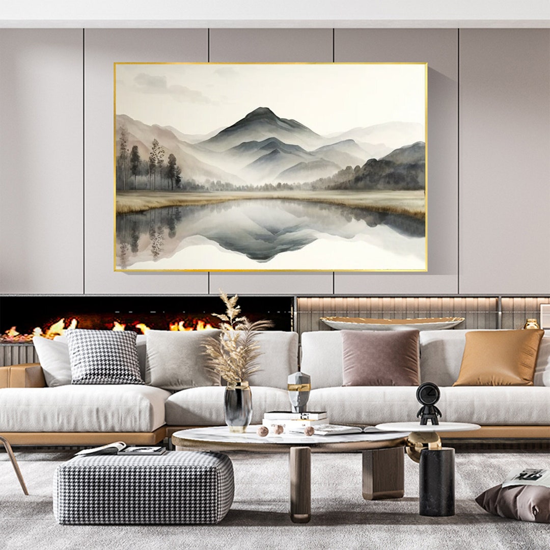 Original Mountain Oil Painting on Canvas Large Wall Art - Etsy