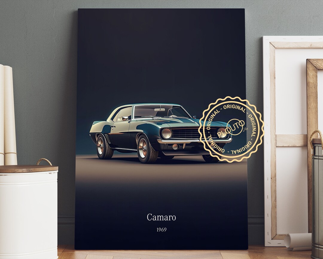 1969 Chevy Camaro Poster Canvas Chevy Camaro Canvas Wall Art - Etsy