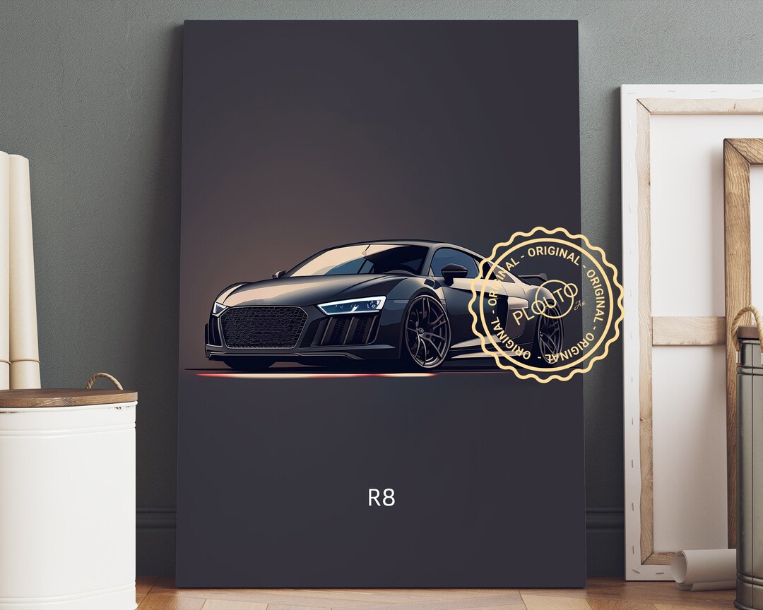 Audi R8 Poster Canvas Audi R8 Canvas Wall Art Audi Poster Etsy