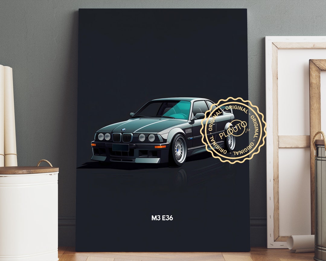 BMW M3 E36 Poster Canvas BMW M3 E36 Canvas Wall Art Bmw Etsy