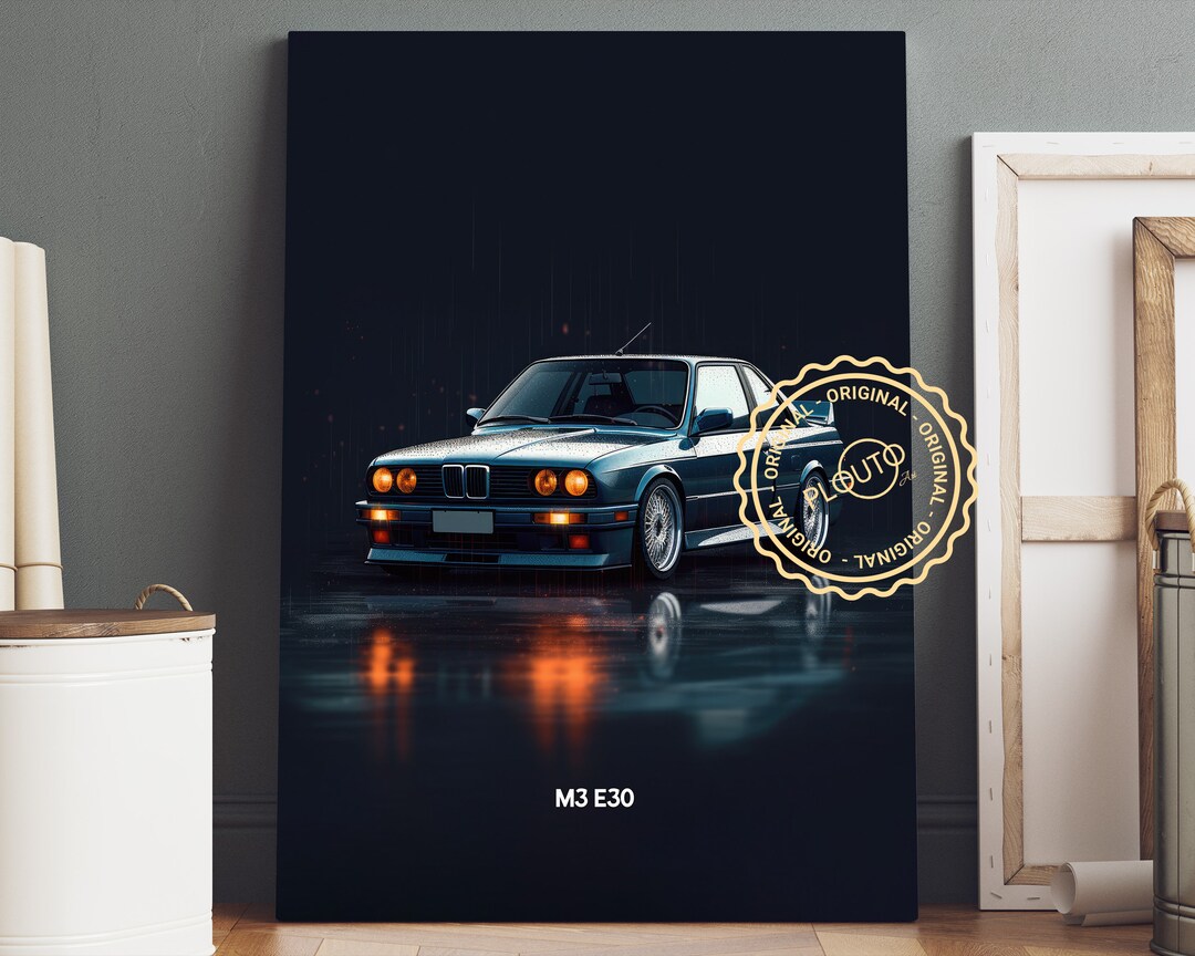 BMW M3 E30 Poster Canvas BMW M3 E30 Canvas Wall Art Bmw - Etsy UK