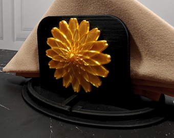 Modern Matte Black Napkin Holder – 3D Printed Minimalist Kitchen Organizer