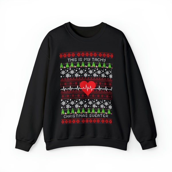 Dit is mijn Tachy-kersttrui, shirt voor gezondheidszorgwerkers, cardiologie-hartslagtrui