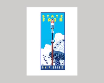 Minnesota State Fair on a Stick- Bomb Pop || Minnesota Landmark Original Giclée Art Print