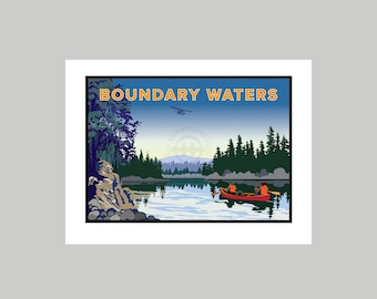 Boundary Waters Float Plane View Landscape || Minnesota Landmark Original Giclée Art Print