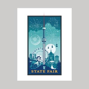 Minnesota State Fair Feuerwerk || Minnesota Wahrzeichen Original Giclée Kunstdruck