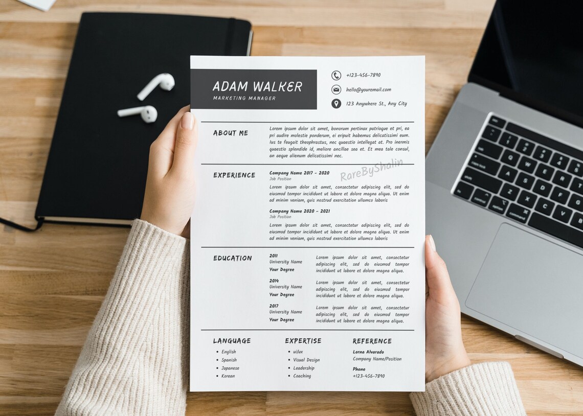 professional-resume-template-minimalist-resume-modern-resume
