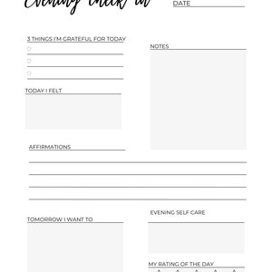 Avond inchecken - dagelijkse review / digitale planner