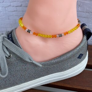 Swarovski crystal beads ankle bracelet, Beaded ankle bracelet, Ankle bracelets for women, Wedding ankle bracelet, Beach ankle bracelet