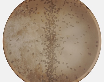 Shaman drum, shamanic drum, frame drum 35 cm Ø with beautiful natural skin including clapper