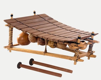 Balafón - Hecho a mano - Xilófono africano con un sonido cálido y natural | Instrumento de meditación y sanación sonora con mazo incluido
