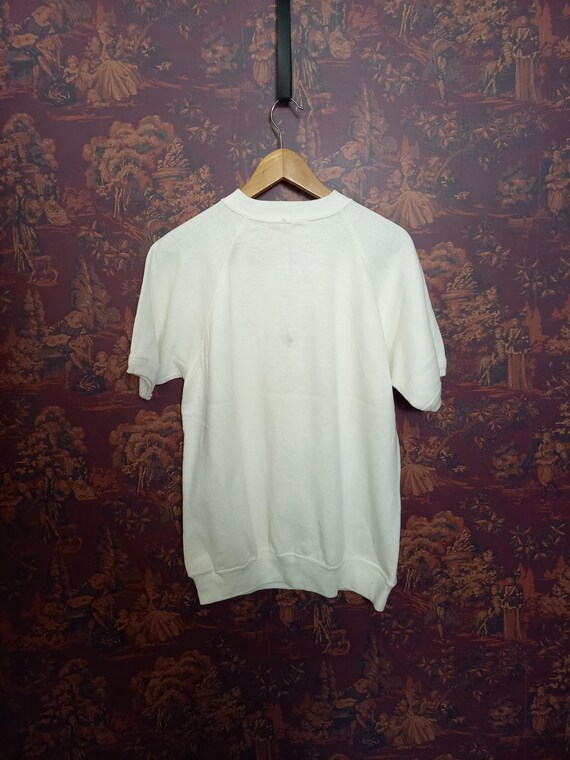 Vintage 1960s Blank Short Sleeve Penney's Sweatshirt White