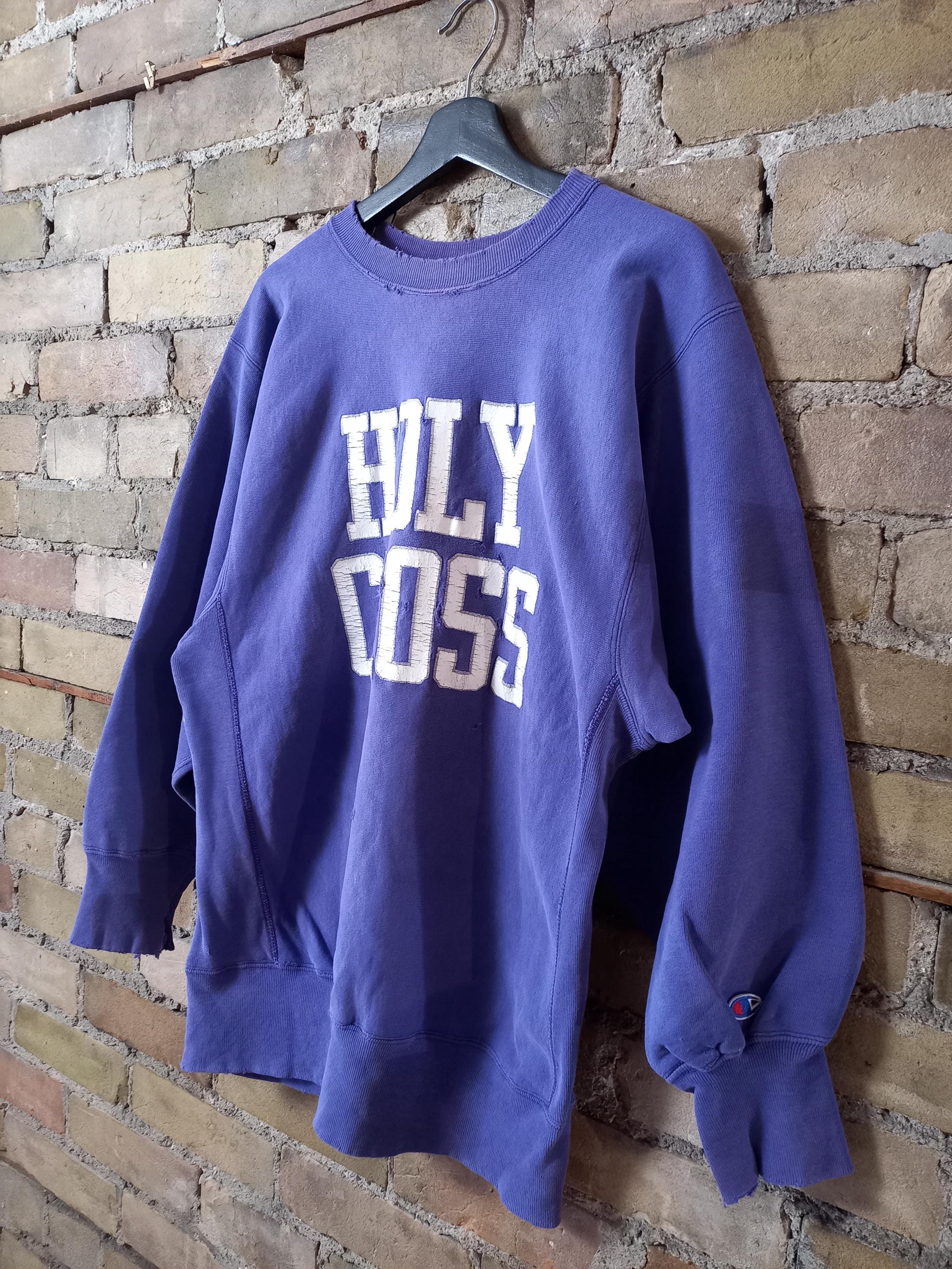 Vintage 1980s Champion Reverse Weave Holy Cross Purple