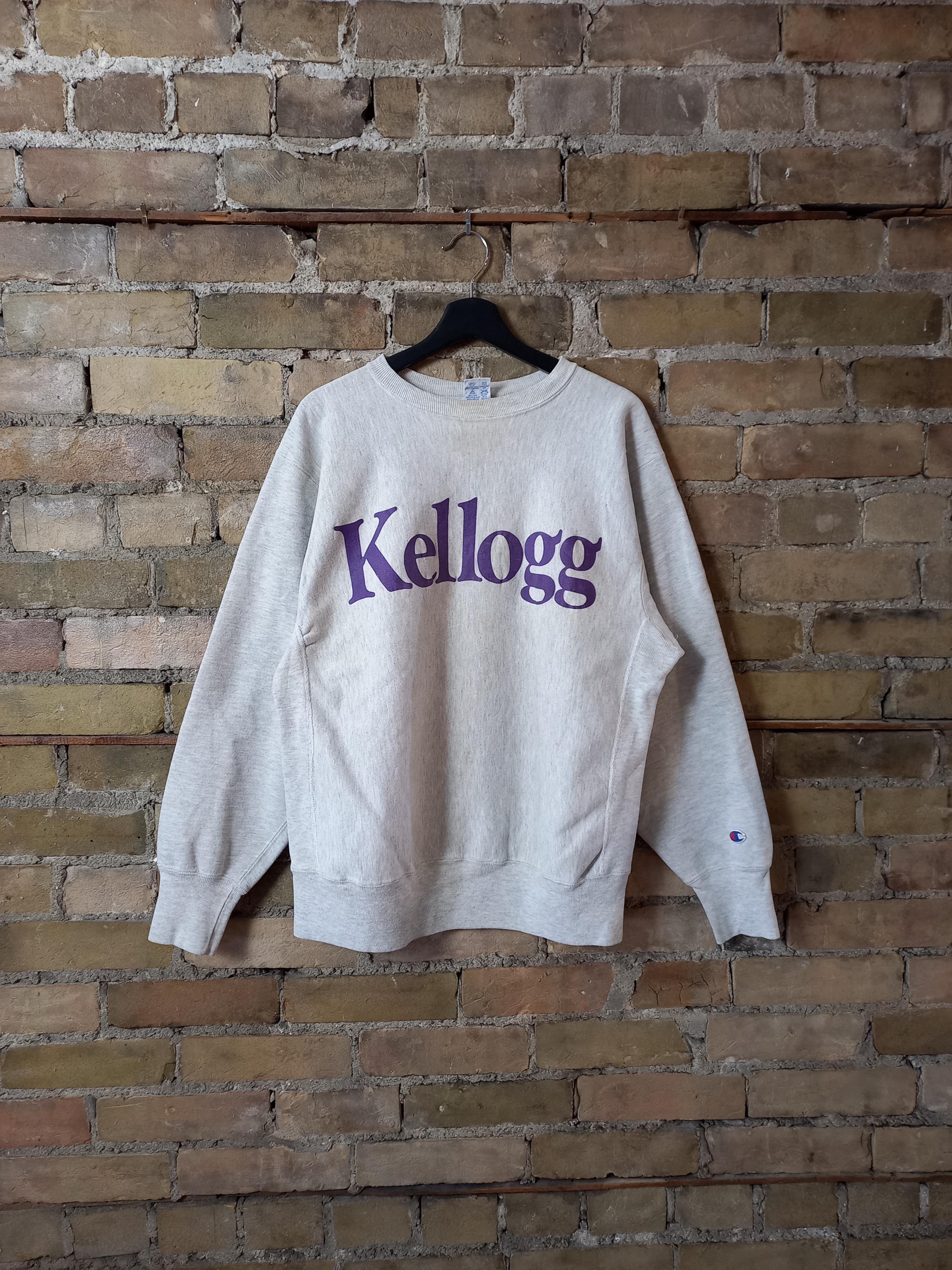 トップス vintage champion Reverse Weave Kellogg Vintage 1980s Champion Reverse Weave Kellogg Grey Crewneck / USA