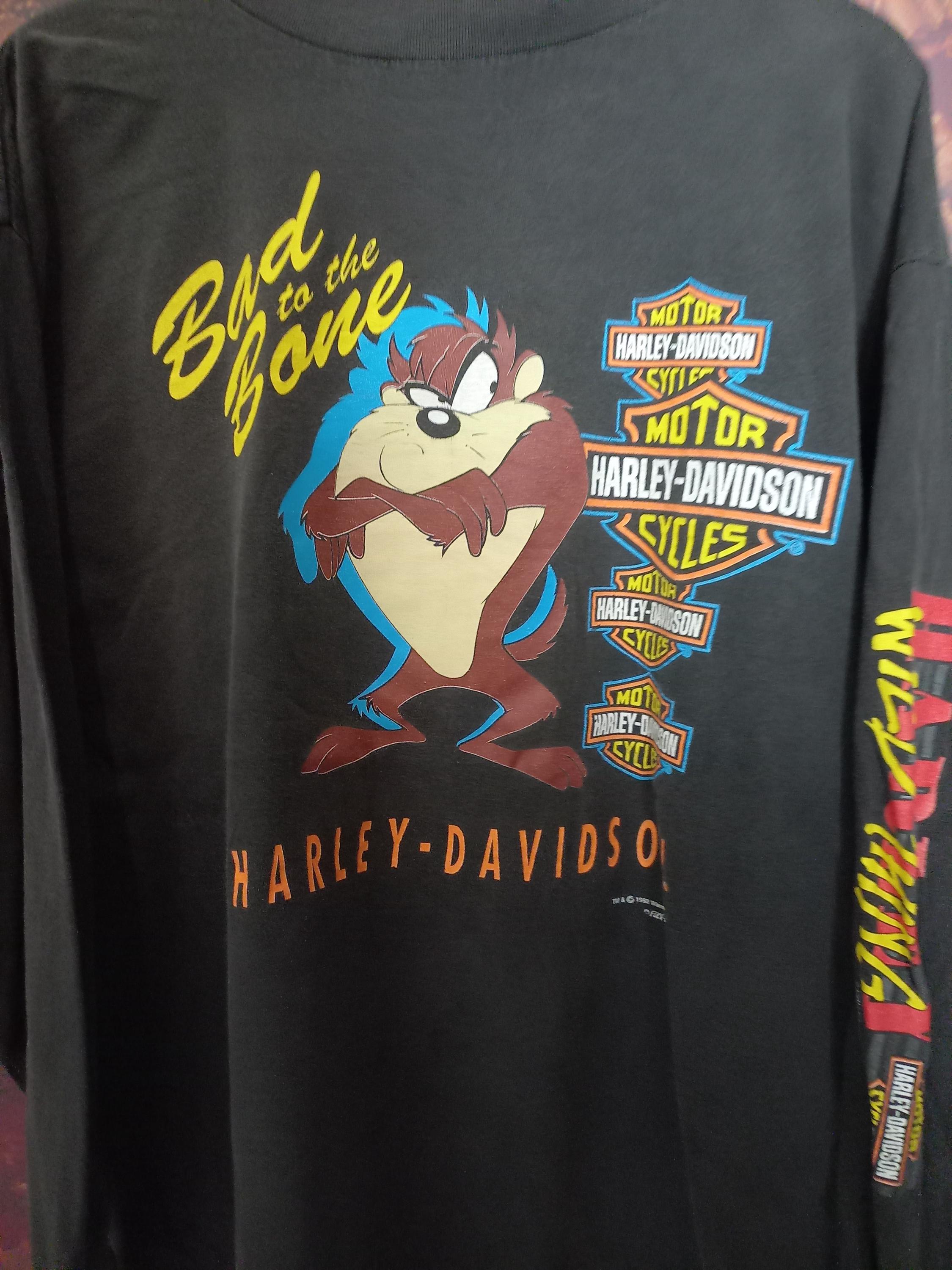 Rare Harley Davidson SCREEN PRINT ERROR Bad to the Bone