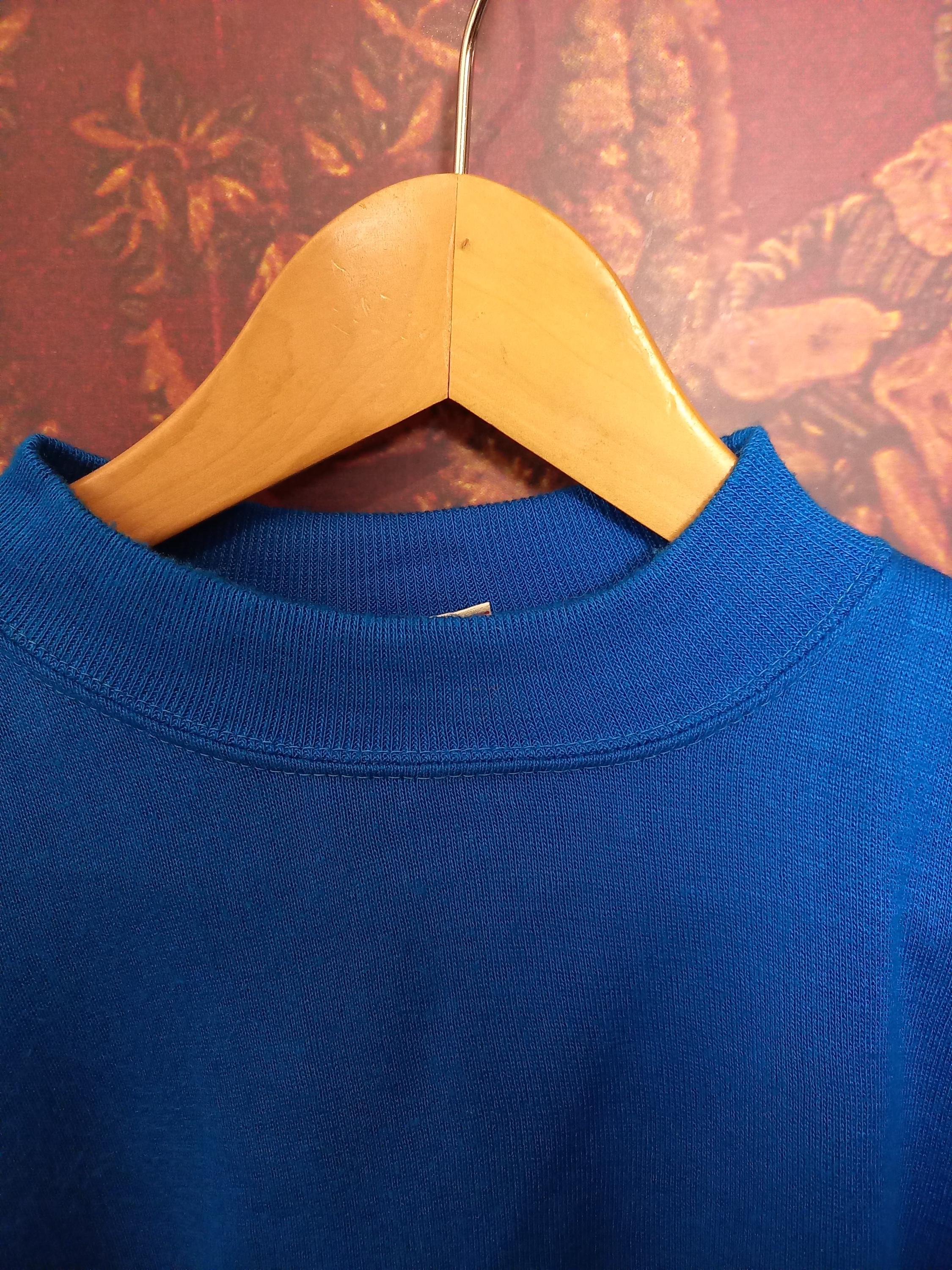 Vintage 1960s Blank Short Sleeve Penney's Sweatshirt Blue