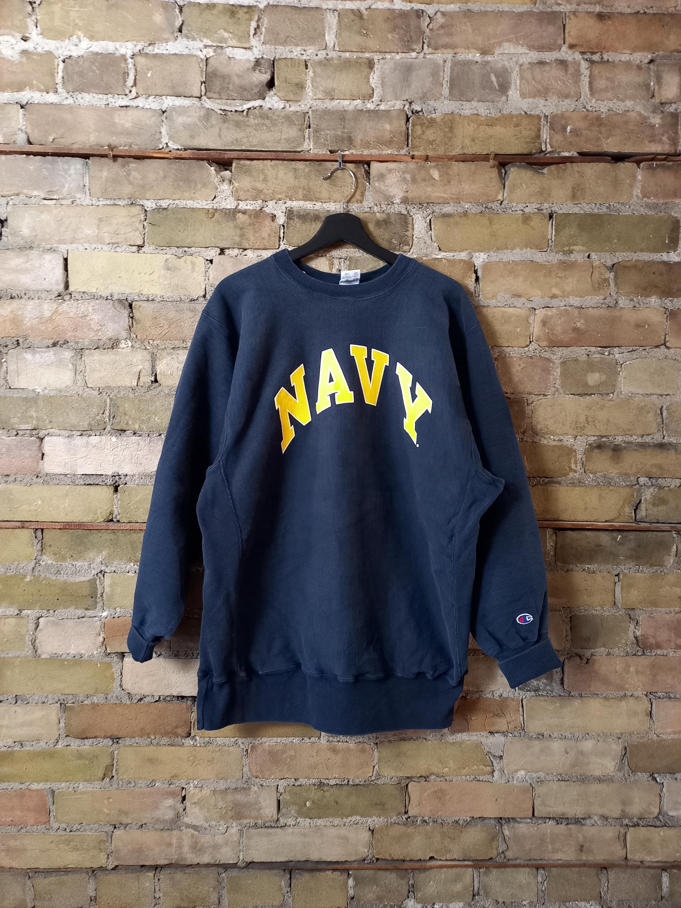 ラ*ム様 champion reverse weave 80s us.navy Vintage 80s Champion Reverse Weave Plain Navy Blue XL Made