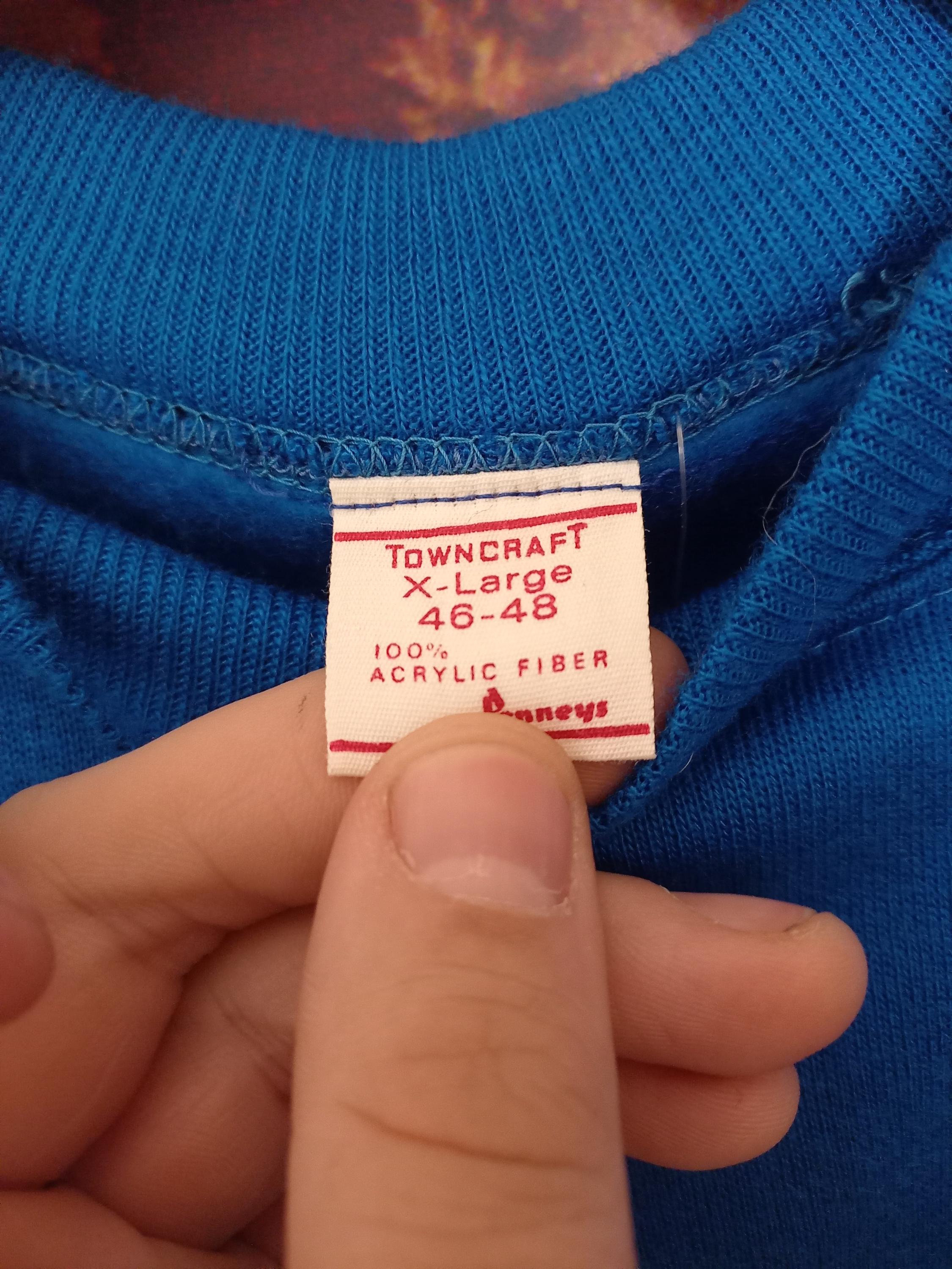 Vintage 1960s Blank Short Sleeve Penney's Sweatshirt Blue