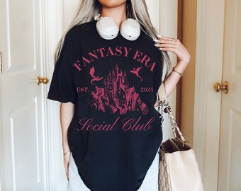 Fantasy Era Social Club Shirt, Fantasy Era T Shirt, Book Lover Social Club, Romantasy Era Shirt, Bookish Tee, Booktok Merch, Fourth Wing Tee