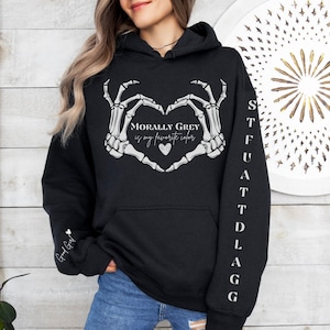 Morally Grey Dark Romance Hoodie, STFUATTDLAGG Hoodie, Good Girl Hoodie, Dark Romance Sweatshirt, Bookish Hoodie, Booktok Merch image 1