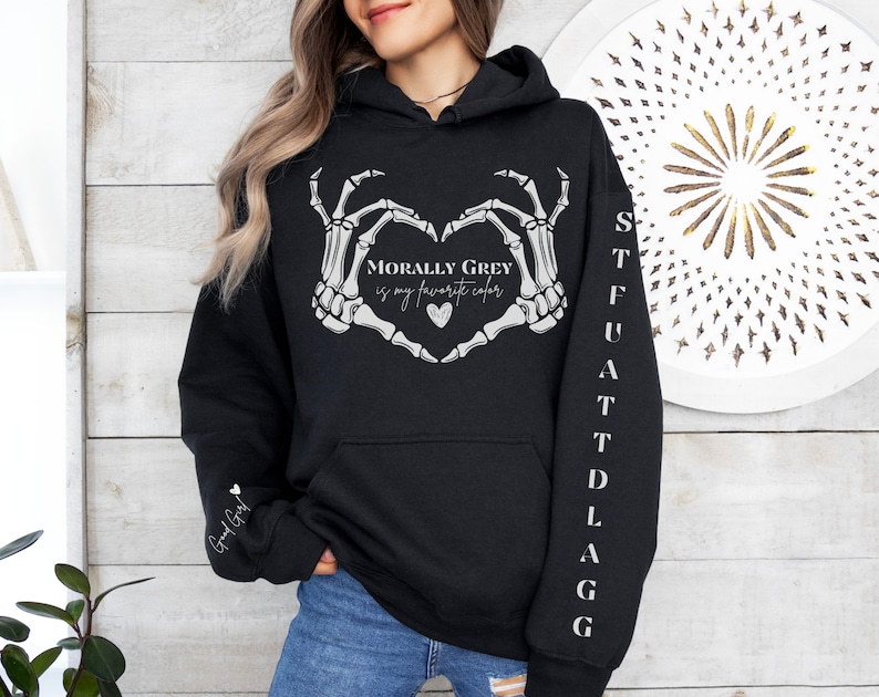 Morally Grey Dark Romance Hoodie, STFUATTDLAGG Hoodie, Good Girl Hoodie, Dark Romance Sweatshirt, Bookish Hoodie, Booktok Merch image 1