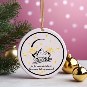 ACOTAR Ornament, Reading Ornament, Book Lover Ornament, Book Ornament, Books Ornament, Bookworm Ornament, Bookish Ornament, ACOTAR Merch