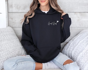 Good Girl Hoodie, Good Girl Sweatshirt, Good Girl Crewneck, Dark Romance Hoodie, moralisch grauer Hoodie, würziger Reader Hoodie, Bookish Hoodie