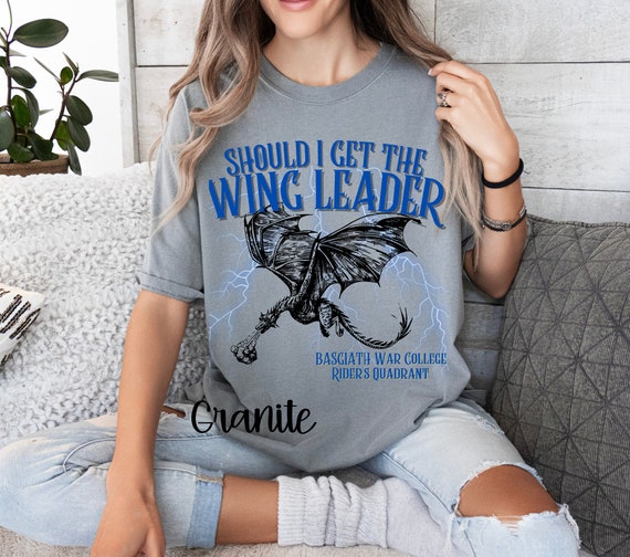 Wing Leader Shirt, Fourth Wing Shirt, Fourth Wing Merch, Book Lover Shirt, Bookish Clothing, Basgiath College Shirt, Comfort Color Shirt
