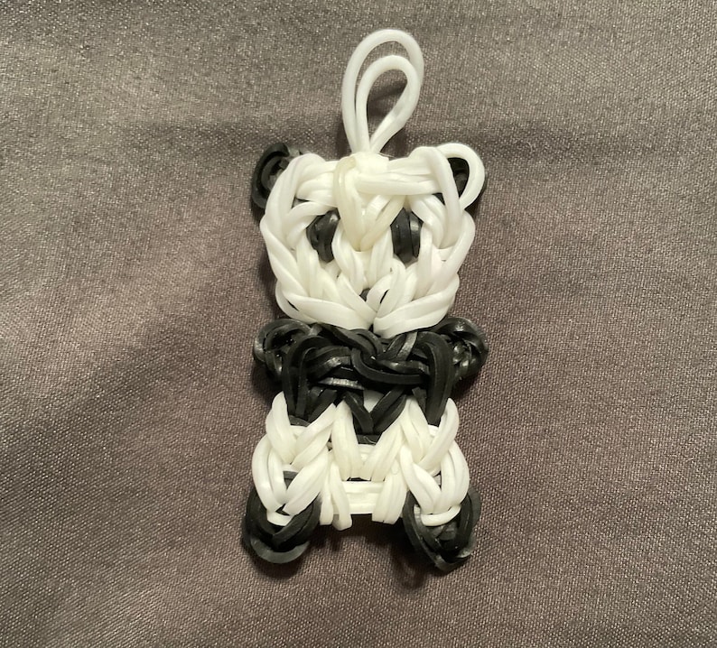 Adorable Rainbow Loom Panda Charms Etsy