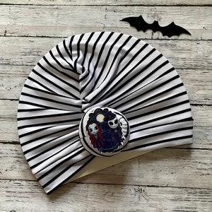 Nightmare Skeleton King Queen Baby Turban Headband