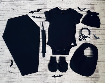 Gothic Goth Midnight Darkness Baby Gift Set Little Horror