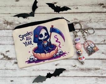 Spooky All Year Halloween Death Accessories Mini Purse Keychain