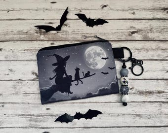 Witchy Ghoul Coin Keychain Bag Clip Accessories Mini Purse Mythical Folklore Magic