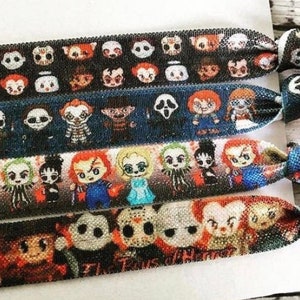 Lazos para el pelo para adultos y niños con monstruos de terror