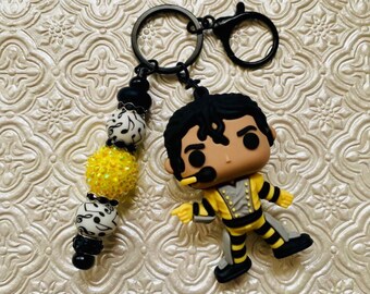 Music Singer Rock Pop Dancer Star King Keychain