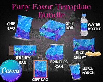 Party Favor Template CANVA EDITABLE