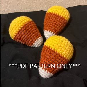 Candy Corn Crochet Plushy Pattern: Halloween Decor (PDF PATTERN)