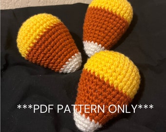 Candy Corn Crochet Plushy Pattern: Halloween Decor (PDF PATTERN)
