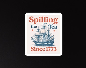 Spilling the Tea Beads seit 1773 Magnet, 7,5x7,5cm
