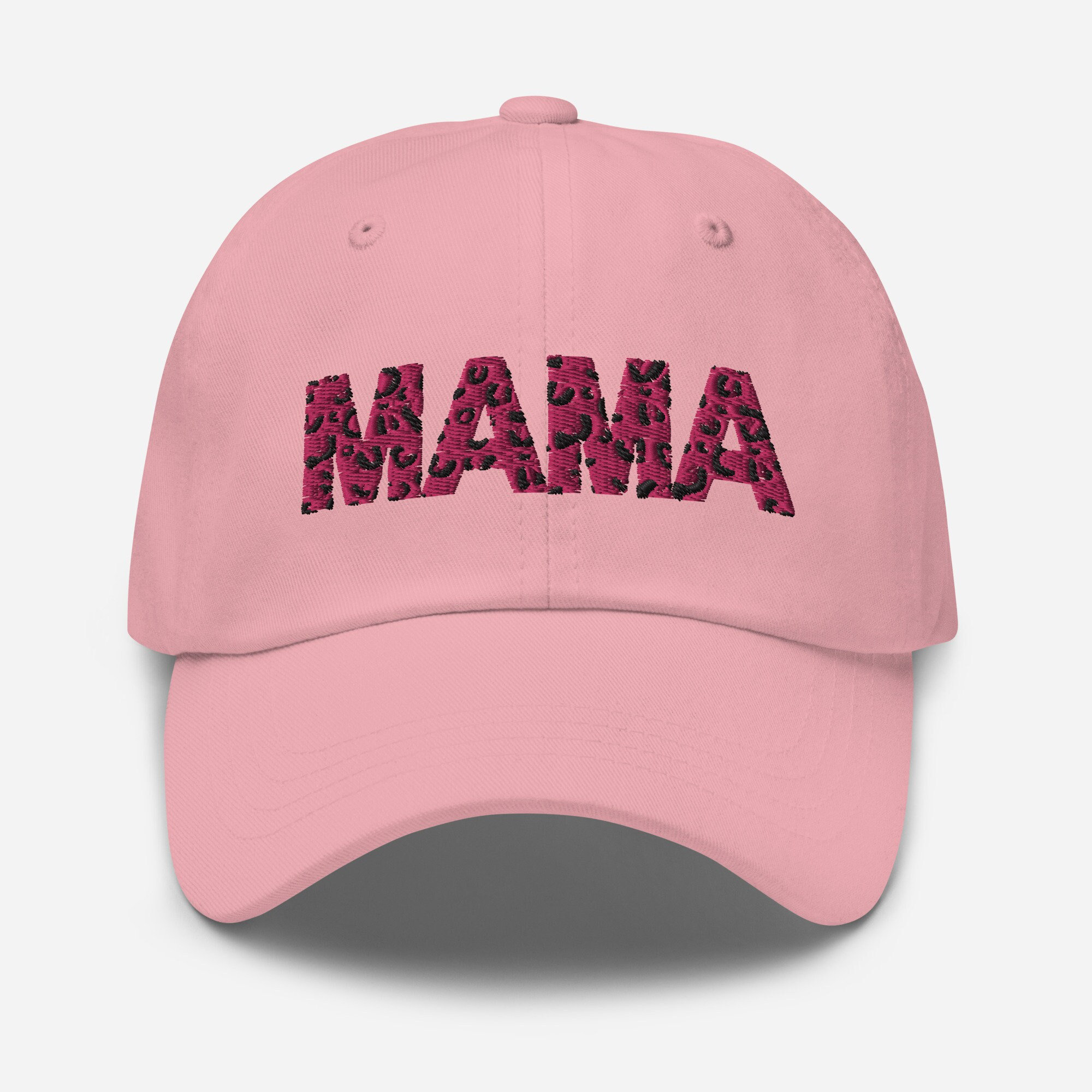 Mama Leopard Print Embroidered Hat: Hot Pink and Black  display picture 1